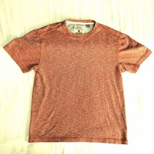 Tasso Elba ISLAND Orange Marled Crew Neck Shirt